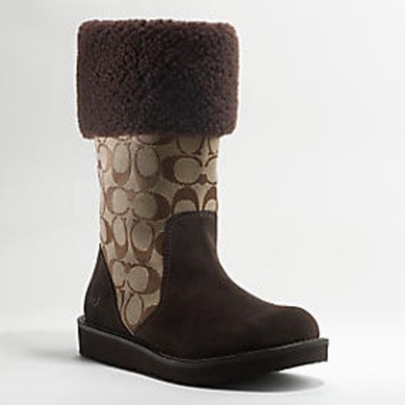 Coach Shoes - Brown coach Kally signature boot